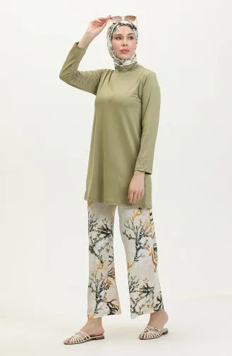 Maillot De Bain Hijab 24604-01 Vert Huile 24604-01