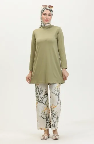 Maillot De Bain Hijab 24604-01 Vert Huile 24604-01