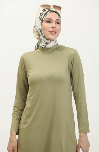 Maillot De Bain Hijab 24604-01 Vert Huile 24604-01