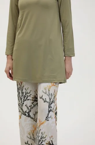 Maillot De Bain Hijab 24604-01 Vert Huile 24604-01