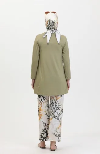 Maillot De Bain Hijab 24604-01 Vert Huile 24604-01