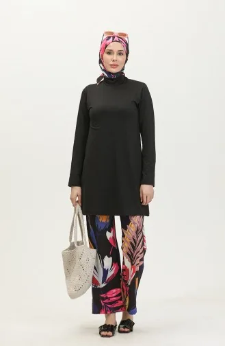 Maillot De Bain Hijab 24613-01 Noir 24613-01