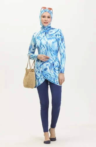 Maillot De Bain Hijab 24617-02 Indigo 24617-02