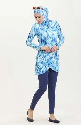 Maillot De Bain Hijab 24617-02 Indigo 24617-02