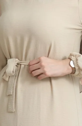 فستان سادة بحزام 1015-02 فيزون 1015-02