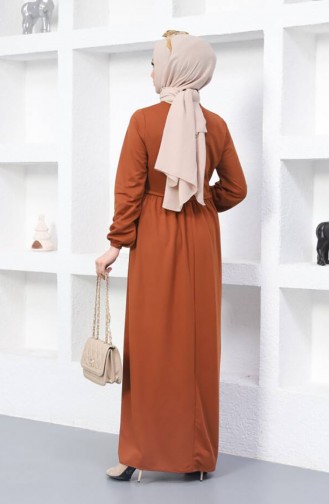 Pleated Dress 0666-11 Tan 0666-11