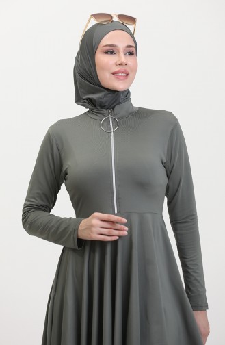 Maillot De Bain Hijab A Fermeture 22659-03 Khaki 22659-03