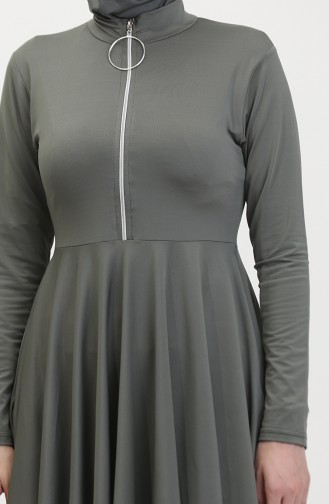 Maillot De Bain Hijab A Fermeture 22659-03 Khaki 22659-03