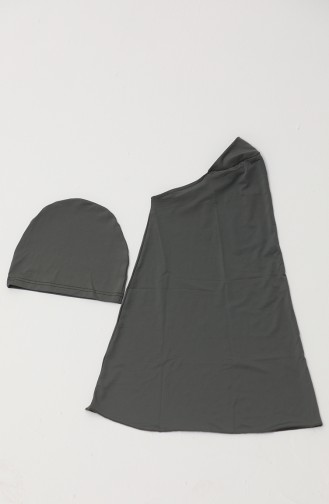 Maillot De Bain Hijab A Fermeture 22659-03 Khaki 22659-03