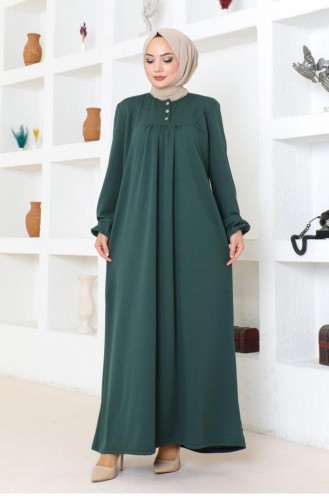 2085Mg Robe Hijab Sportkleid Smaragdgrün 17148