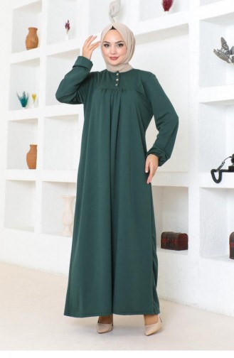 2085Mg Robe Hijab Sportkleid Smaragdgrün 17148