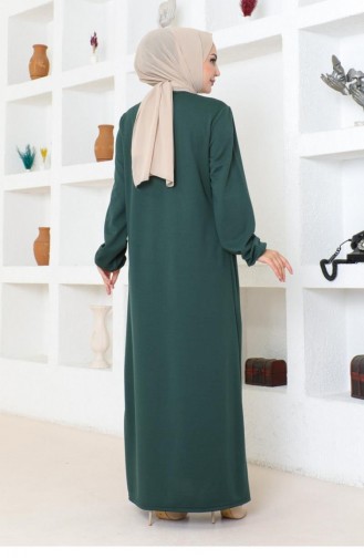 2085Mg Robe Hijab Sportkleid Smaragdgrün 17148