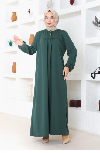 2085Mg Robe Hijab Sportkleid Smaragdgrün 17148