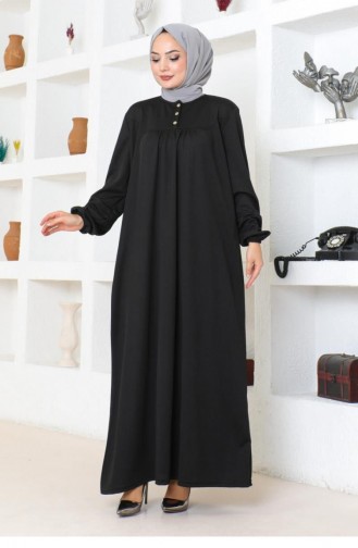 2085Mg Robe Hijab Sportkleid Schwarz 17150