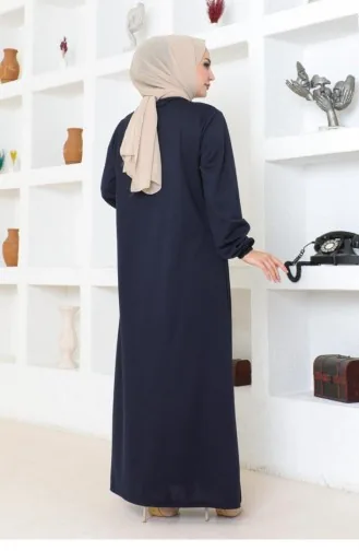 2085Mg Robe Hijab Robe De Sport Bleu Marine 17152