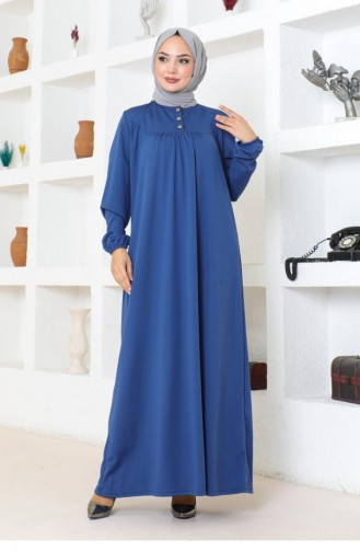 2085Mg Robe Hijab Sports Dress Indigo 17154