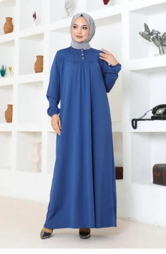 2085Mg Robe Hijab Sports Dress Indigo 17154