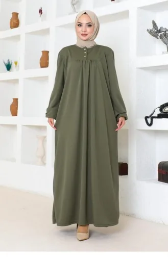 2085Mg Robe Hijab Sportkleid Khaki 17155