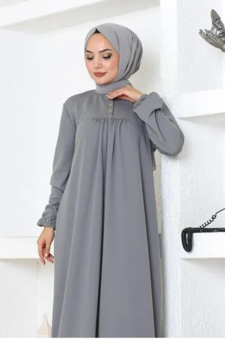 2085Mg Robe Hijab Robe De Sport Gris 17156