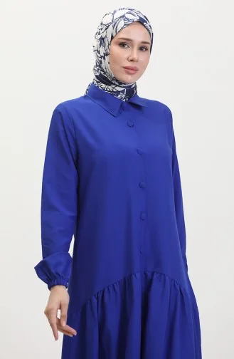 Geplooide Jurk Met Knopen 0449-04 Saks 0449-04