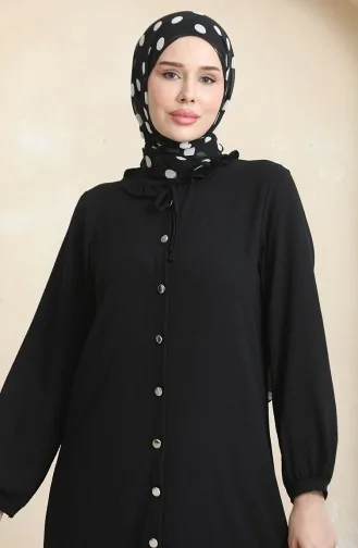 Front Buttoned Tunic Trousers Two Piece Suit 1008-03 Black 1008-03