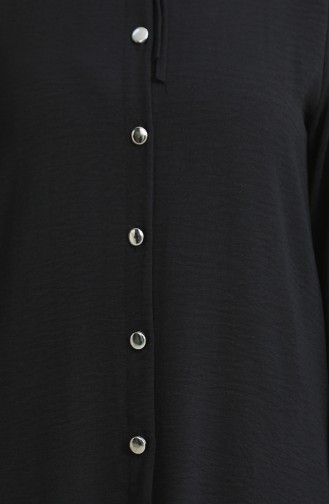 Front Buttoned Tunic Trousers Two Piece Suit 1008-03 Black 1008-03