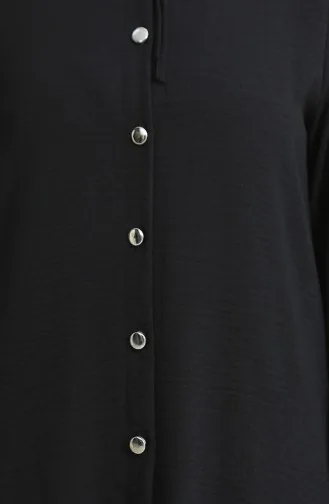 Front Buttoned Tunic Trousers Two Piece Suit 1008-03 Black 1008-03