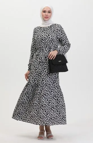 Robe Viscose Colorée 0450-04 Noir Blanc 0450-04