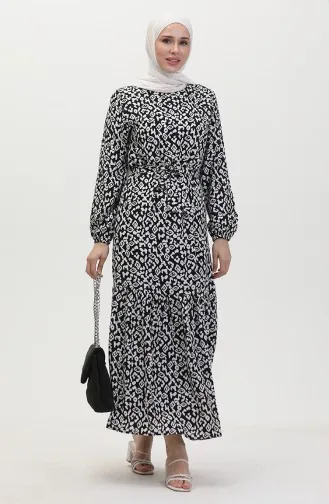 Robe Viscose Colorée 0450-04 Noir Blanc 0450-04