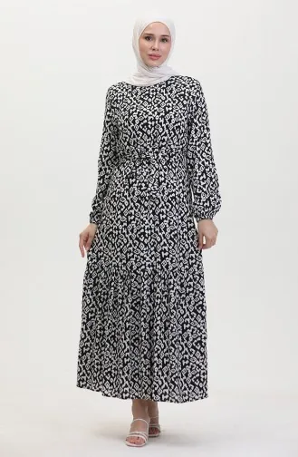 Robe Viscose Colorée 0450-04 Noir Blanc 0450-04