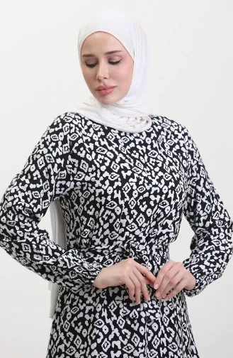 Robe Viscose Colorée 0450-04 Noir Blanc 0450-04