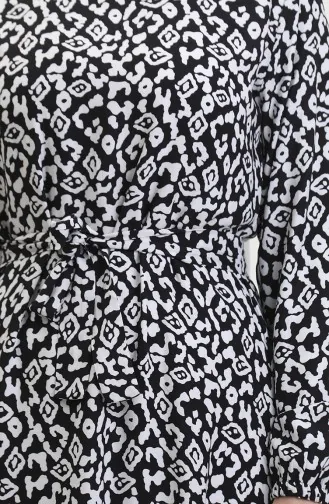 Robe Viscose Colorée 0450-04 Noir Blanc 0450-04