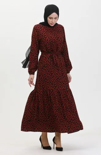 Buntes Viskosekleid 0450-06 Black Brick 0450-06