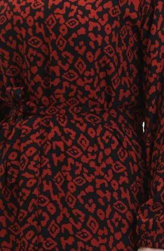 Buntes Viskosekleid 0450-06 Black Brick 0450-06