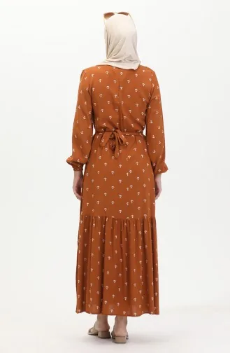 Robe A Ceinture A Motif Ancre 0461-01 Tan 0461-01