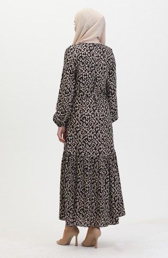 Farbiges Viskosekleid 0450-05 Nerzschwarz 0450-05