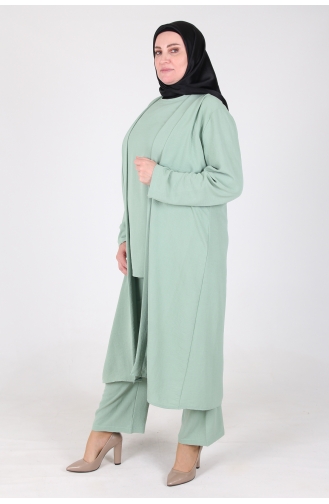 Arya Ayrobin Plus Size 3 Piece Suit 2615-11 Mint Green 2615-11