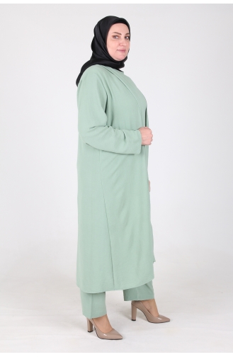 Arya Ayrobin Plus Size 3 Piece Suit 2615-11 Mint Green 2615-11