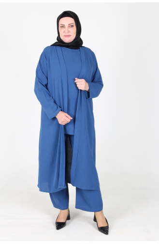 Arya Ayrobin Plus Size 3 Piece Suit 2615-12 Indigo 2615-12