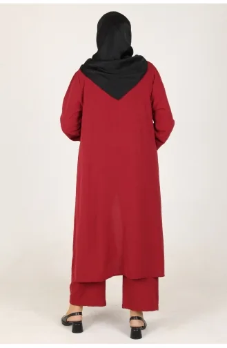 Arya Ayrobin Plus Size 3 Piece Suit 2615-06 Red 2615-06