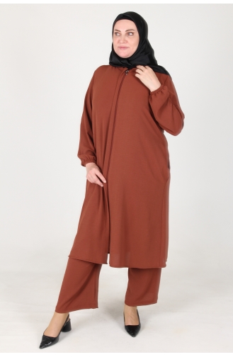 Ayrobin Cape Trousers Two Piece Set 2609-06 Tan 2609-06