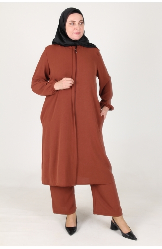 Ayrobin Cape Trousers Two Piece Set 2609-06 Tan 2609-06