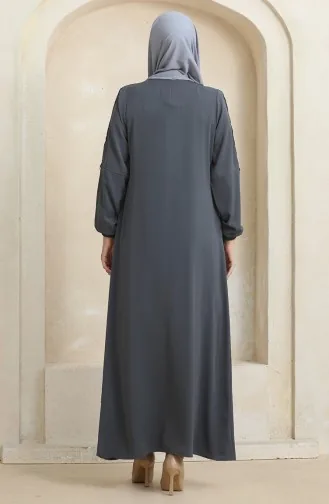 Seitliches Steinmuster Abaya 0464-04 Anthrazit 0464-04