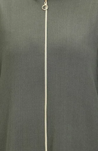 Crepe Fabric Hooded Abaya 1029-05 Khaki 1029-05