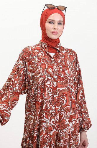 Robe Viscose à Motifs 0472-02 Carreau 0472-02
