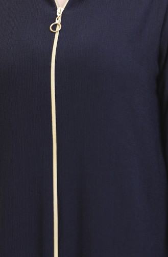 Bürümcük Stoff Kapuzen-Abaya 1029-02 Marineblau 1029-02