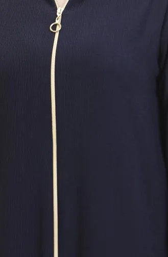 Bürümcük Stoff Kapuzen-Abaya 1029-02 Marineblau 1029-02
