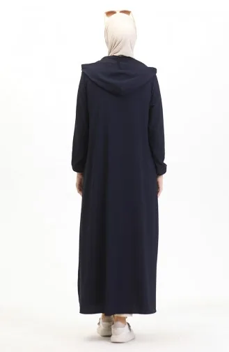 Bürümcük Stoff Kapuzen-Abaya 1029-02 Marineblau 1029-02