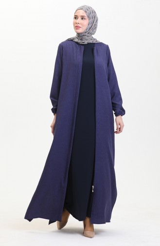 عباية سادة 24022-05 كحلي 24022-05