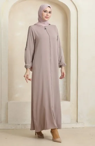 Seitliches Steinmuster Abaya 0464-08 Nerz 0464-08